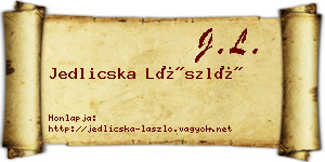 Jedlicska László névjegykártya