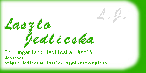 laszlo jedlicska business card